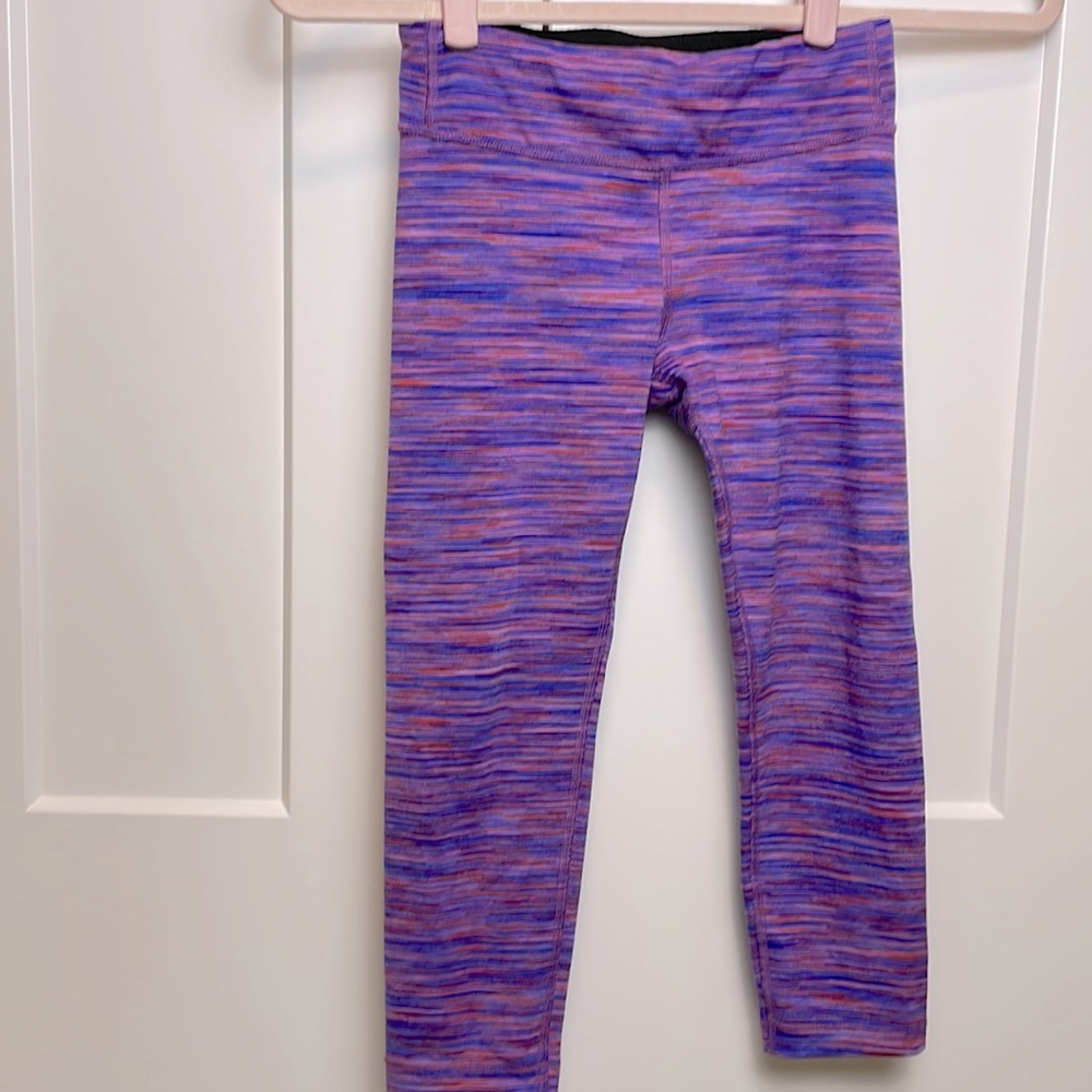 Athleta Girl Purple Spacedye Capri medium 8/10